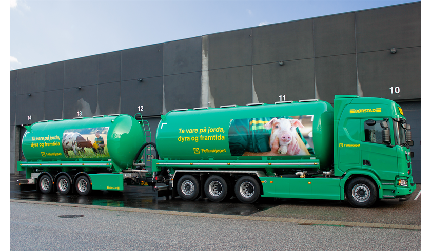 Børstad Transport – 35 m³ feed tank body and 32 m³ trailer