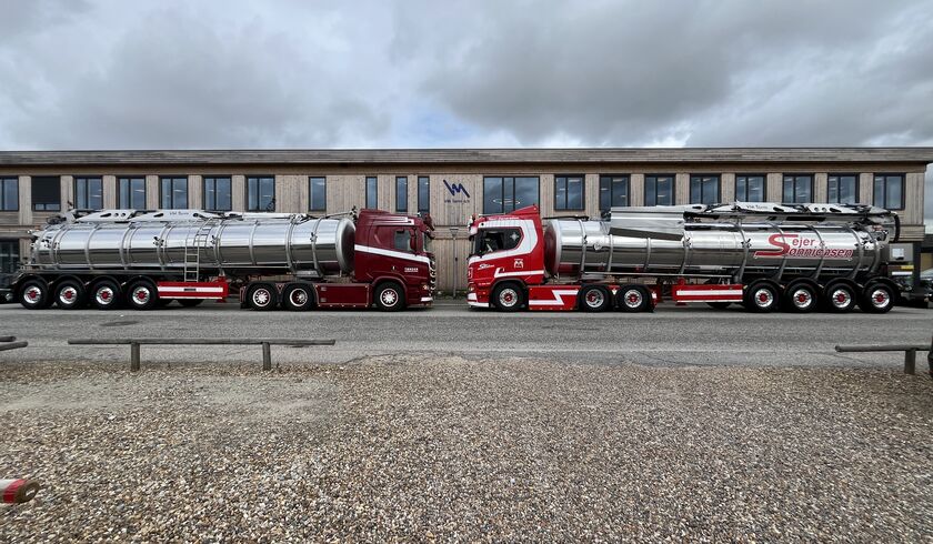 Sejer and Sønnichsen AS 2 pcs. 39,000 litre liquid manure tanker semitrailer